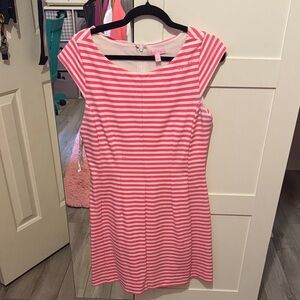 Lilly Pulitzer Pink and White Striped Dress